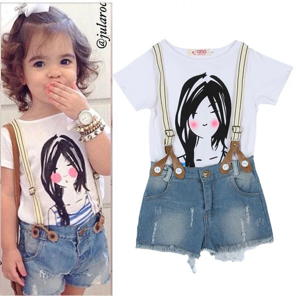 Детский хлопковый топ + комбинезон комплект шорт из 2 предметов S01 белый и