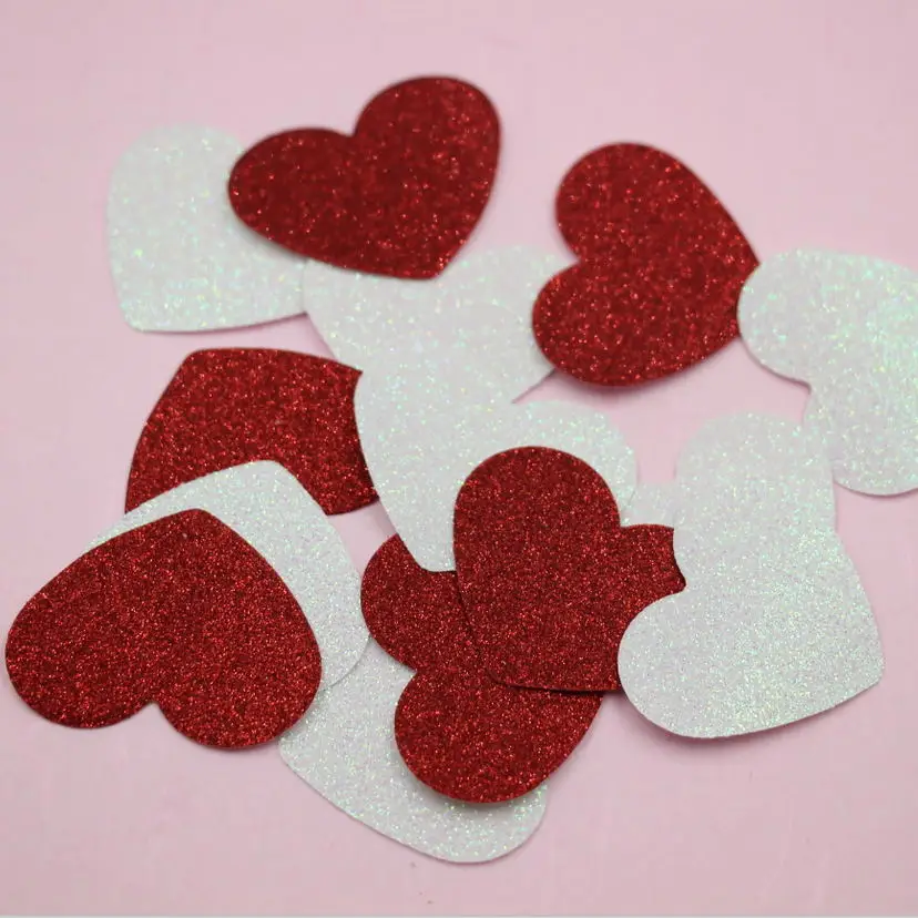 200 шт. красный белый сердце Бумага конфетти стол Задний план Свадебный декор