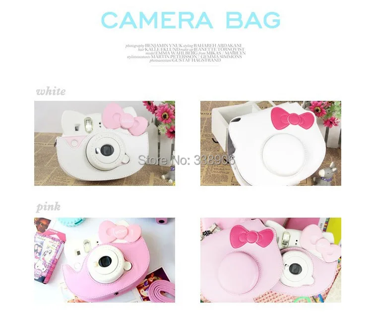 Чехол для камеры с бантом для Fujifilm Instax camera Cheki Mini hello kitty камера с плечевым ремнем