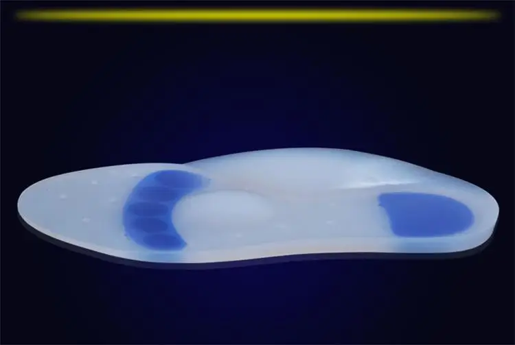 100% силиконовые обувные стельки для мужчин и женщин облегчения боли в пятке