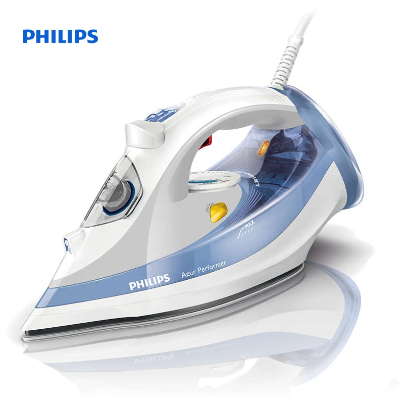 Philips Azur Performer Паровой утюг Подача пара 40 г/мин паровой удар 140г Подошва SteamGlide