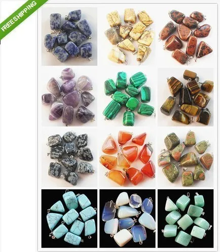 Минимальный заказ-$10)(120 шт./лот) уникальная форма смешанные Jaspers барабанная подвеска из бисера 32x20x14 мм-17x13x10 мм RA225