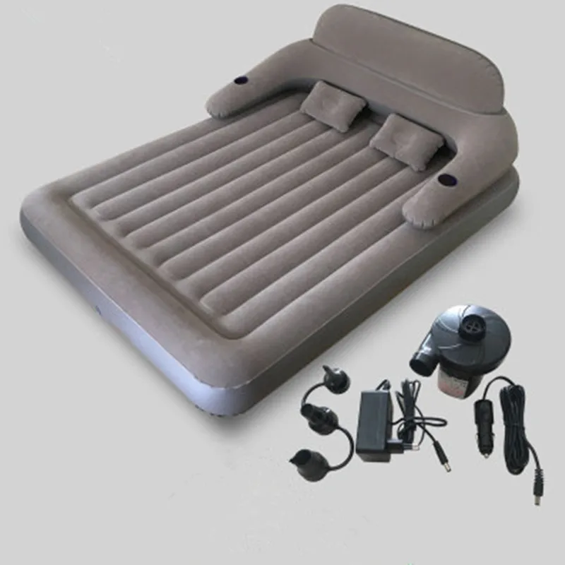 Надувная складная кровать водонепроницаемый матрас двойная со спинкой мебель