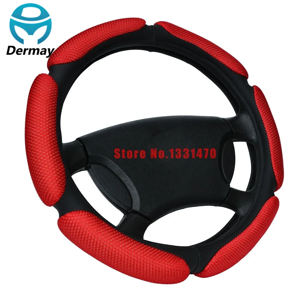 Заводская распродажа чехол на рулевое колесо DERMAY &quotсэндвич&quot