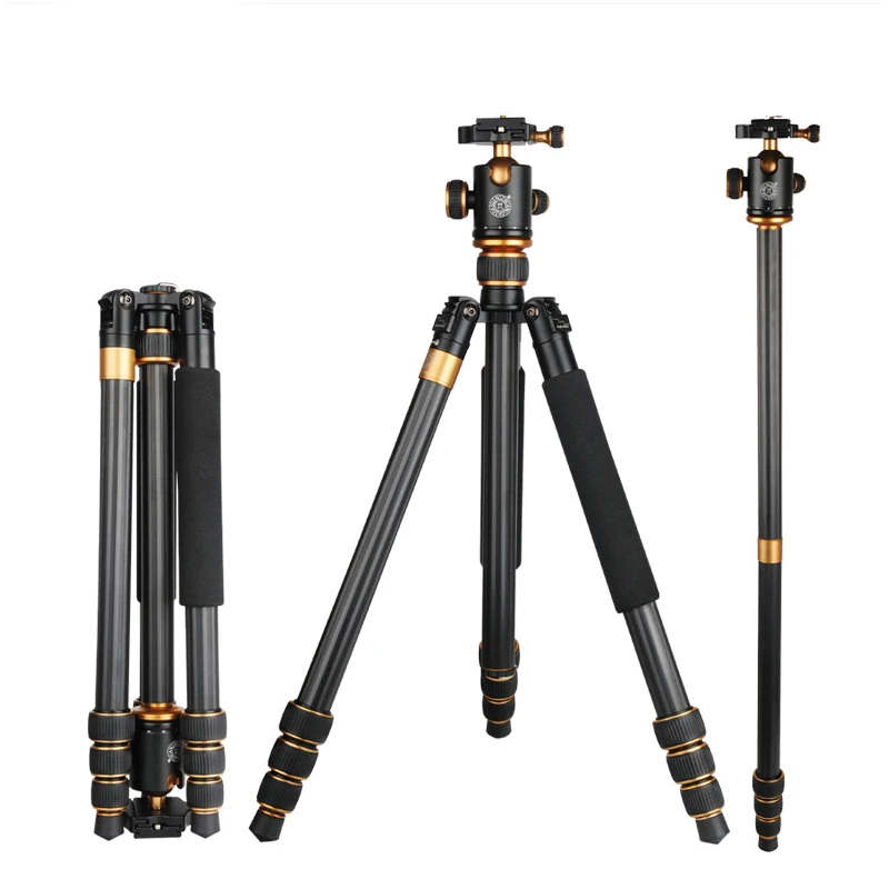 Штатив QZSD Q1088C легкий Трипод из углеродного волокна для цифровой камеры