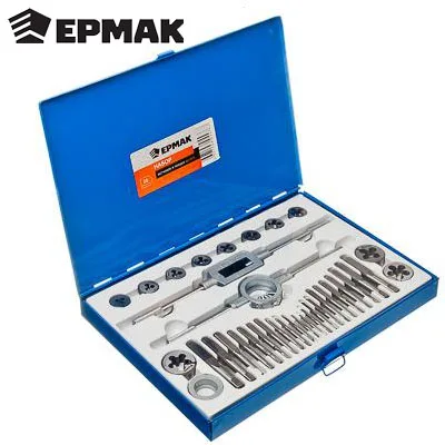 НАБОР МЕТЧИКОВ И ПЛАШЕК &quotЕРМАК&quot 36 предметов металлорежущие инструменты