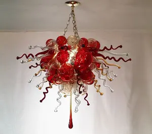 

Modern Colorful Flower Chandelier Hand Blown Murano Glass for Restaurant