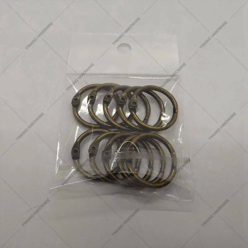 

Wholesale factory direct Aliexpress good quality bronze ring calendar circle 10pcs/package hanging ring photos collection ring