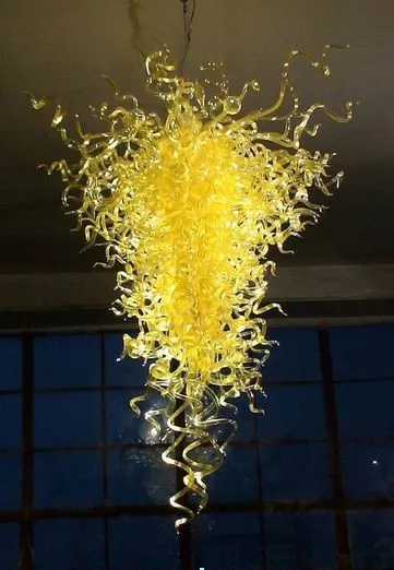 

CE/UL Certificate LED Bulbs Light Source Style Italian Murano Type Gold Colored Blown Glass Chandelier