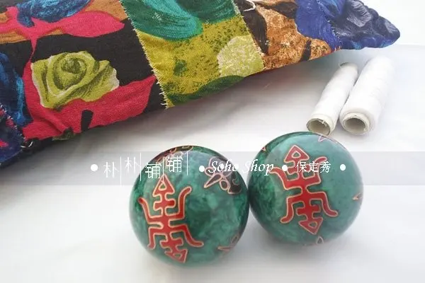 50 мм 40 мм Перегородчатая Шарики baoding w/китайский почерк долговечность в разных цветах. Chime health ball.. Красная бумажная коробка
