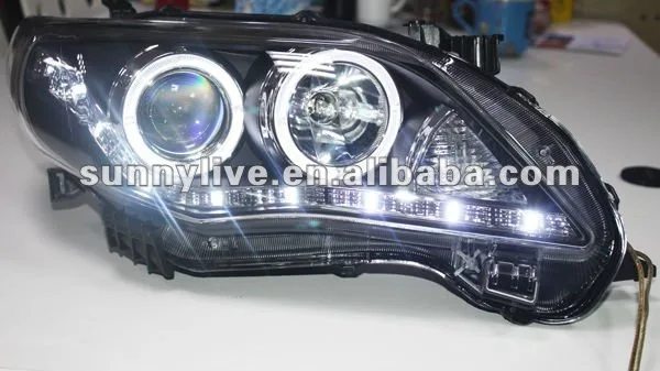 Corolla Altis светодиодный головной фонарь Angel eyes 2011-2012 года LD