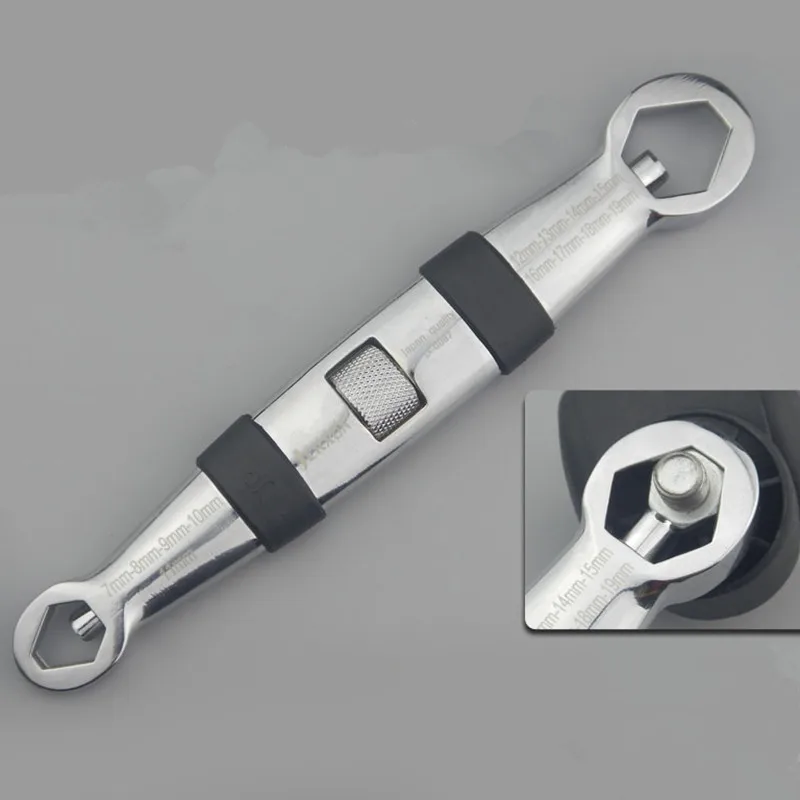 

23-in-1 Multi-function Universal Spanner Wrench Hexahedral Set Adjustable Wrench of Chrome Vanadium Alloy Steel Repair Tools