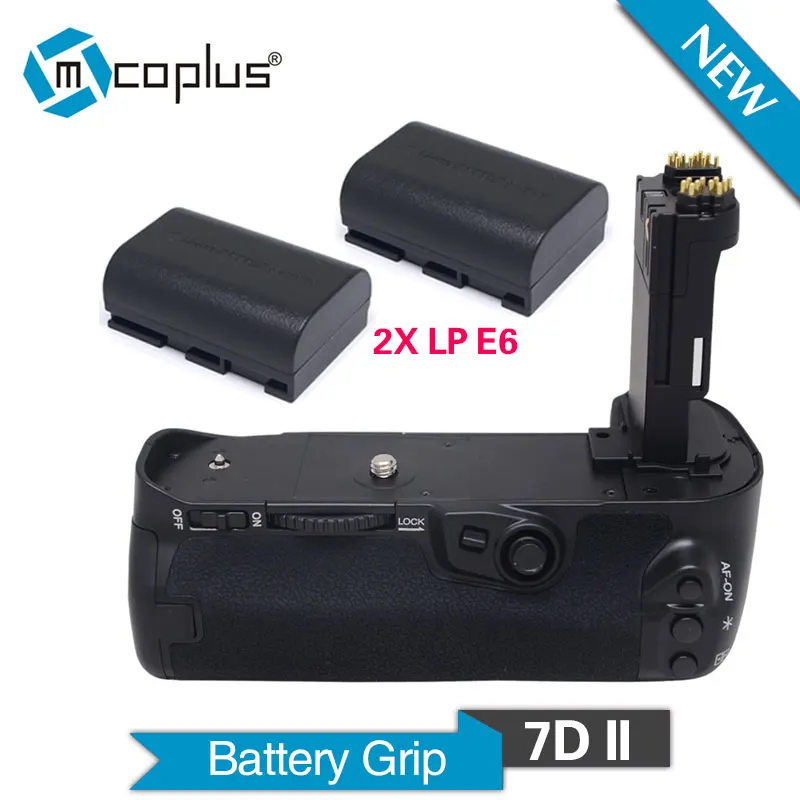 

Mcoplus BG-7DII Vertical Battery Grip with 2pcs LP-E6 Batteries for Canon EOS 7D Mark II Camera as BG-E16 Meike MK-7DII