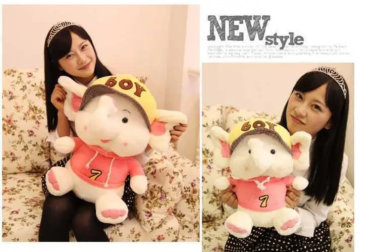 Симпатичные дети плюшевые игрушки комфорт слоненок в шляпе чучело куклы