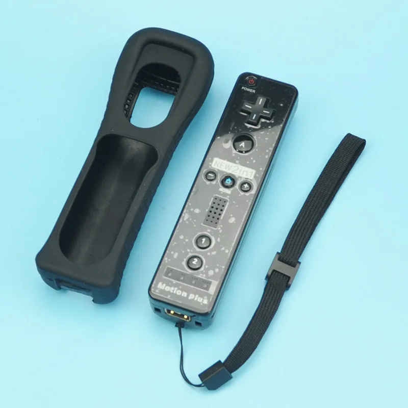 2 в 1 беспроводной пульт дистанционного управления для nintendo для wii Встроенный Motion Plus пульт дистанционного Nunchuk игровой контроллер+ чехол совместимый