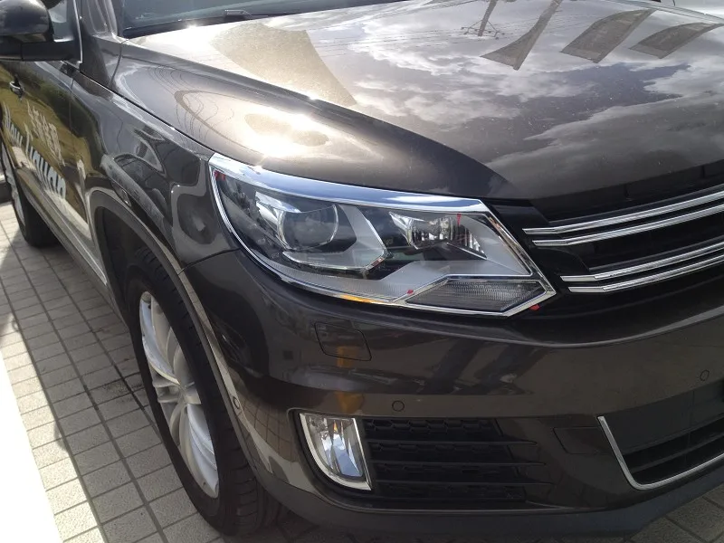 Для Volkswagen VW TIGUAN 2012 2013 ABS хром головной светильник крышка лампы отделка 2 шт