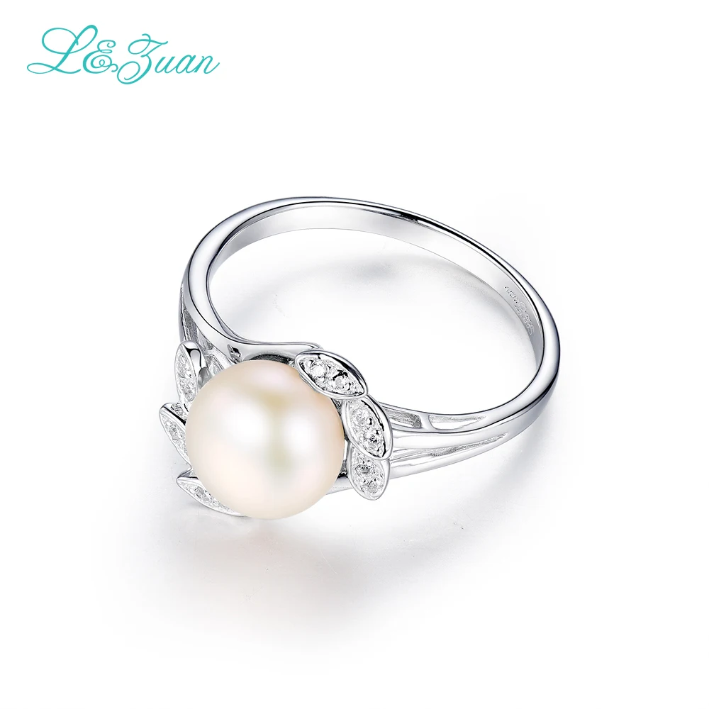 Кольцо женское из серебра 925 пробы с жемчугом 9-10 мм | Украшения и аксессуары