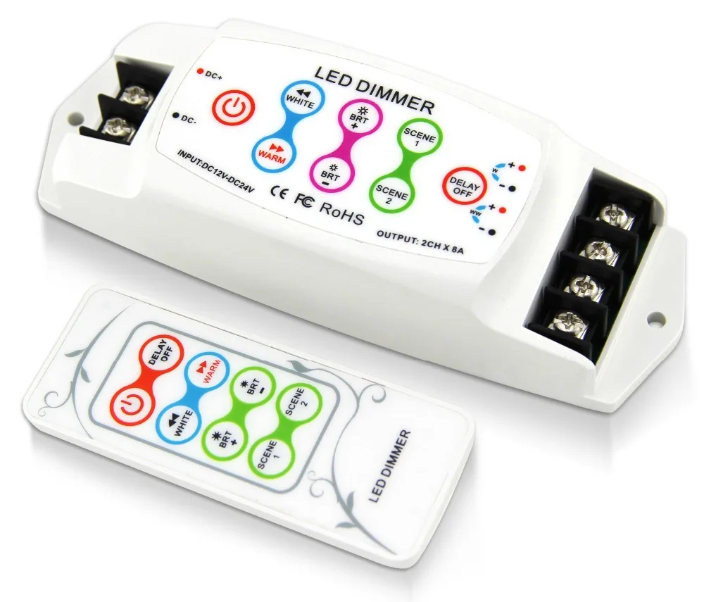 Светодиодный контроллер цветовой температуры с сенсорной кнопкой и 2 канальным