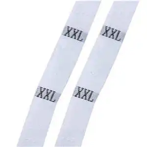 white XXL DoreenBeads размер этикетки одежда тканые бирки XS-2XL белый черный 32 мм(1 2/") x 12 мм(4/8") 1 рулон(около 400 шт - Цвет: white XXL