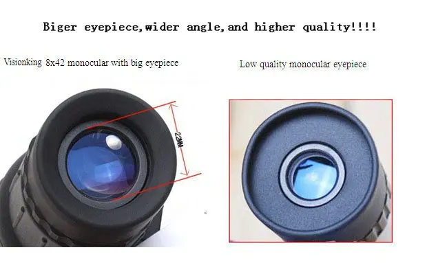 Visionking HD прозрачный монокулярный телескоп K 8x42 Монокуляры Открытый Отдых Путешествия Охота профессиональный телескоп Монокуляр