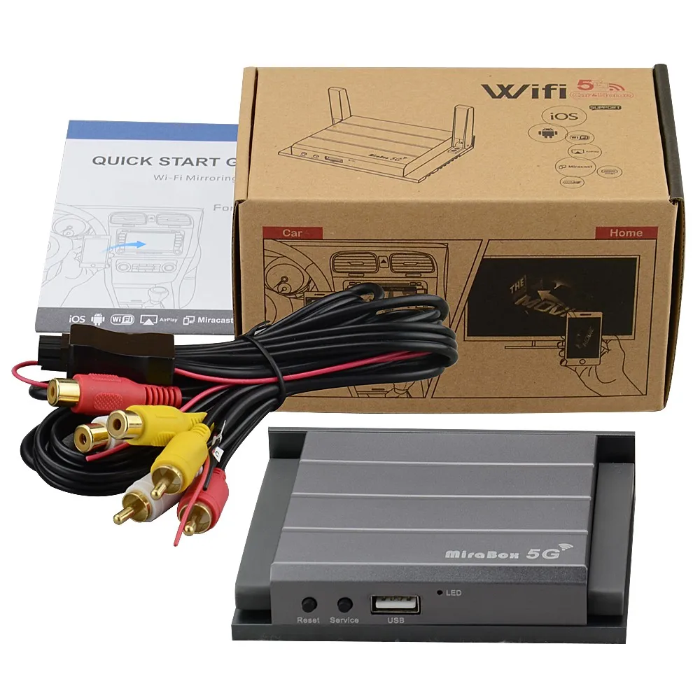 Автомобильный Wi-Fi Mirrorlink Box для IOS10 iphone/Android Miracast/AirPlay/screen Mirroring/DLNA CVBS, HDMI зеркало AV Link wifi MiraBox