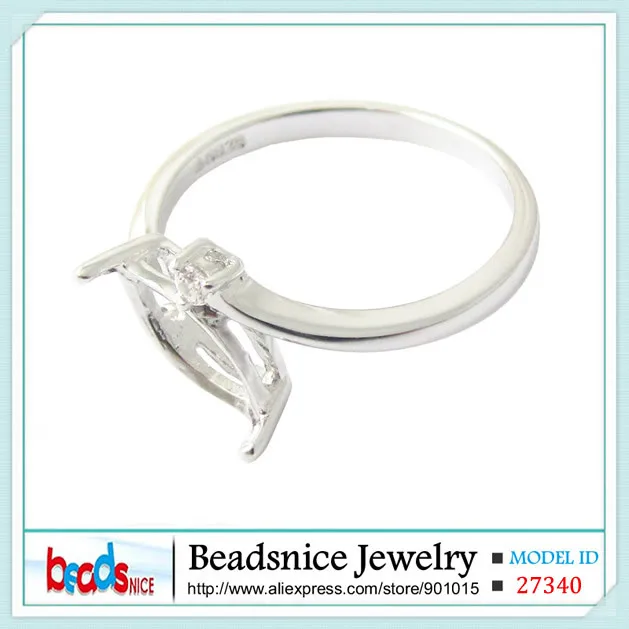 Beadsnice ID27340 Высокое качество Серебро 925 полукрепление Кольца Настройки diy ювелирные аксессуары новые элегантные обручальные кольца дизайн
