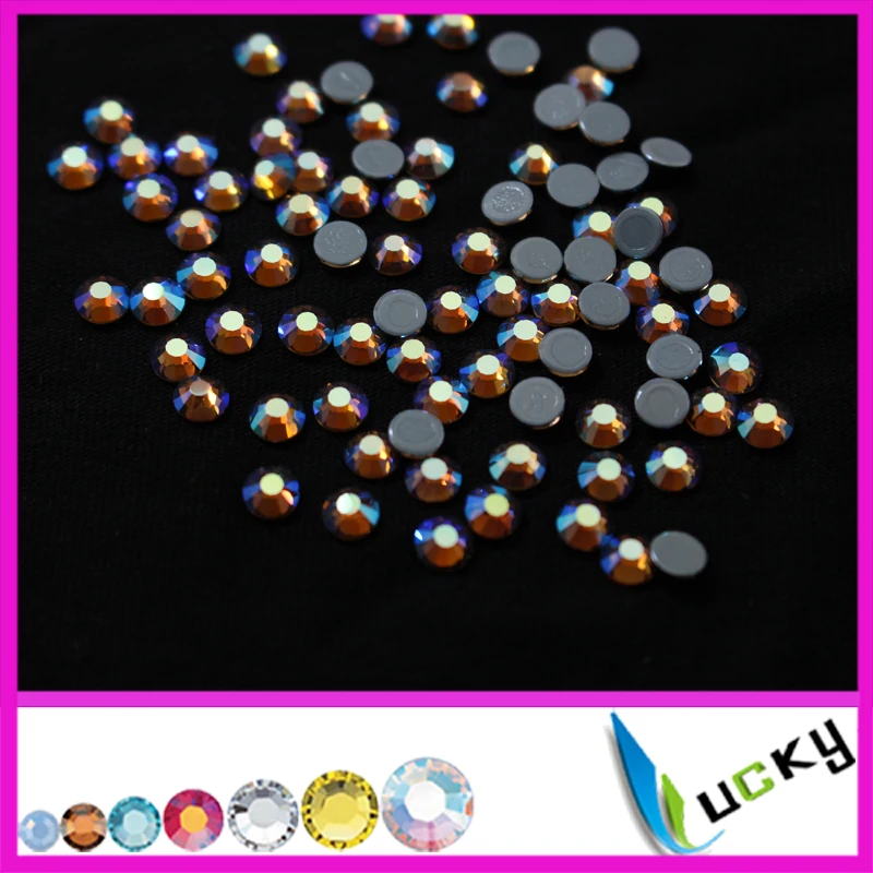Высококачественная плоская задняя стразы горячей фиксации! 1440 шт. ss20 дымчатый