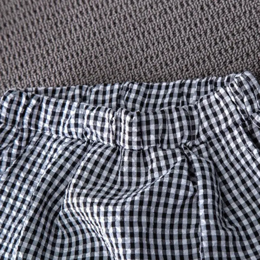 От 2 до 6 лет Лидер продаж клетчатая Одежда для маленьких девочек комплект из