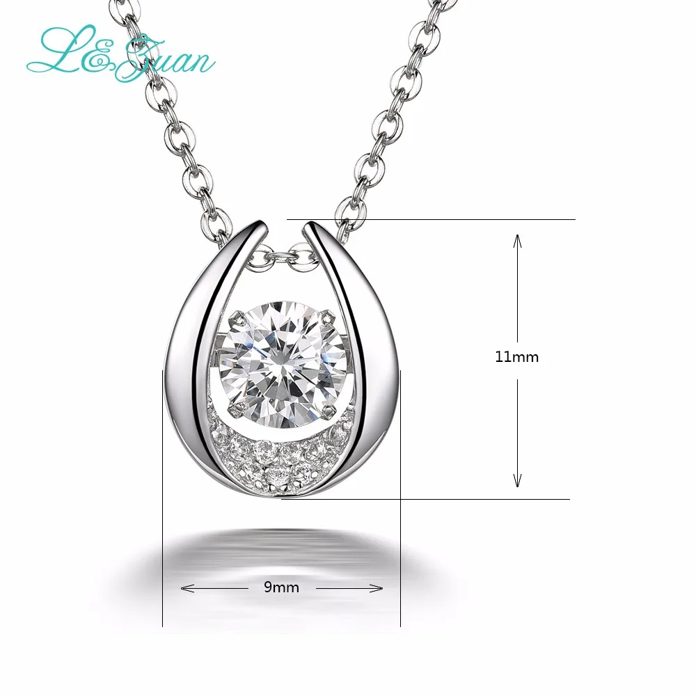 L& zuan 925 Стерлинговое Серебро 0.9ct каменное ожерелье Япония оригинальная умная серия Танцующая подвеска ювелирные изделия с цепочкой для женщин в подарок