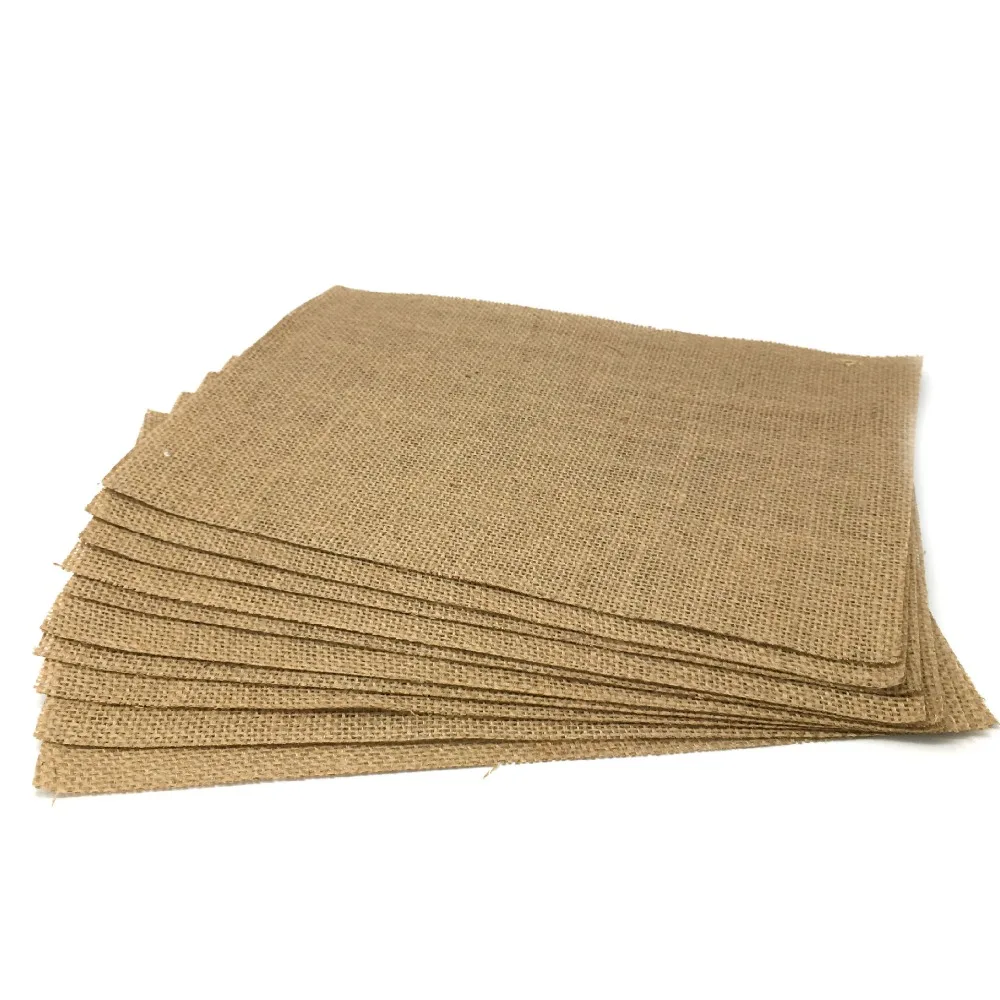 21x29cmрождество Свадебная вечеринка Декоративный джутовый натуральный коврик для