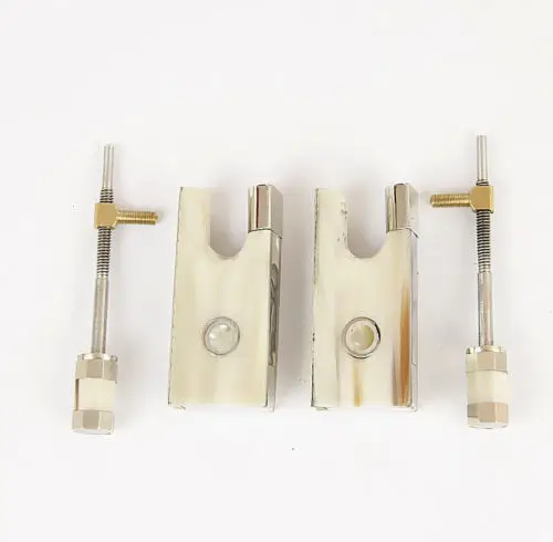 

Wholesale 10 Sets Top Grade 4/4 Violin White Ox Horn Frog Nickel Silver Parts Double Pairs Eye Parts Accessories Fittings