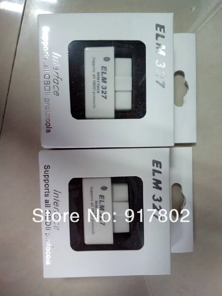 СУПЕР МИНИ 327 самый маленький ELM327 OBD2 сканер 5 шт./лот белого цвета с хорошей упаковкой