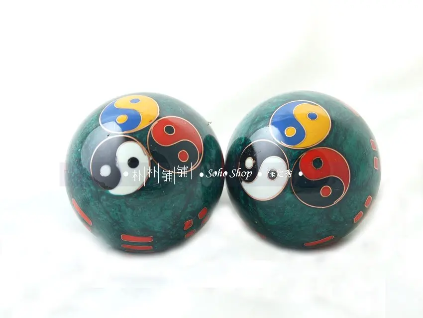 50 мм 40 мм китайские шарики baoding, перегородчатая Taichi дизайн в разных цветах. Chiming Фитнес мяч. Домашний подарок. Бумажная коробка