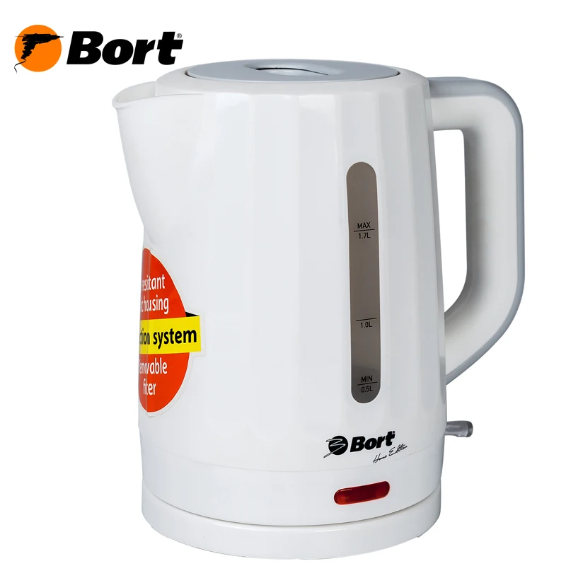 Чайник электрический Bort BWK 2017P (мощность 2000 Вт индикация сети объем 1.7л защита от