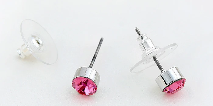 BeBella 5 мм круглые стразы серьги-гвоздики с кристаллами от Swarovski оригинальные модные украшения для женщин подарок для девушек и жены