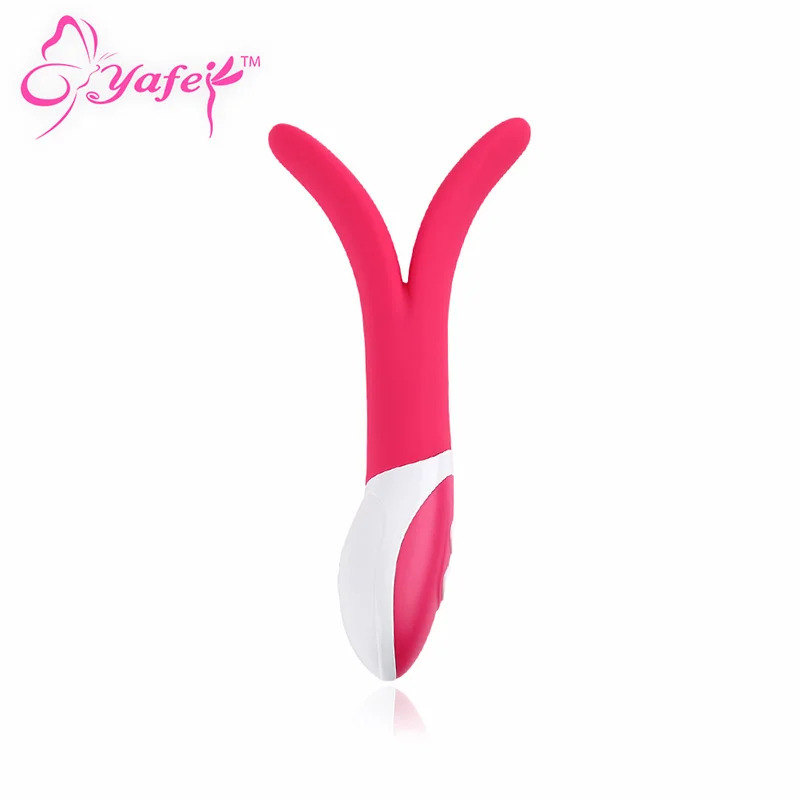 YAFEI Мощный двойной вибратор для женщин точки G вагины клитора Анальный кролик