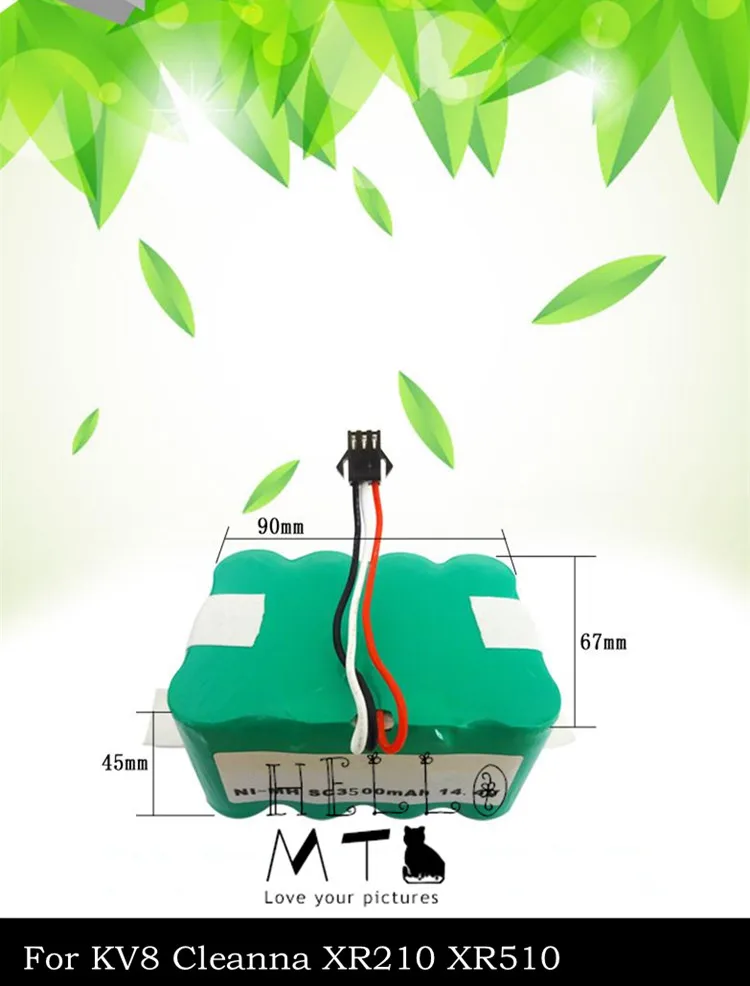 14 4 v 3500mAh Ni MH пылесос батарея для KV8 Cleanna XR210 XR510 серии XR210A XR210B XR210C XR510A XR510B XR510C XR510D|battery