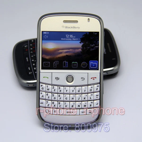 Отремонтированный 9000 мобильный телефон Blackberry 9000 Bold мобильный телефон разблокирован 3g gps Wi-Fi Bluetooth и один год гарантии