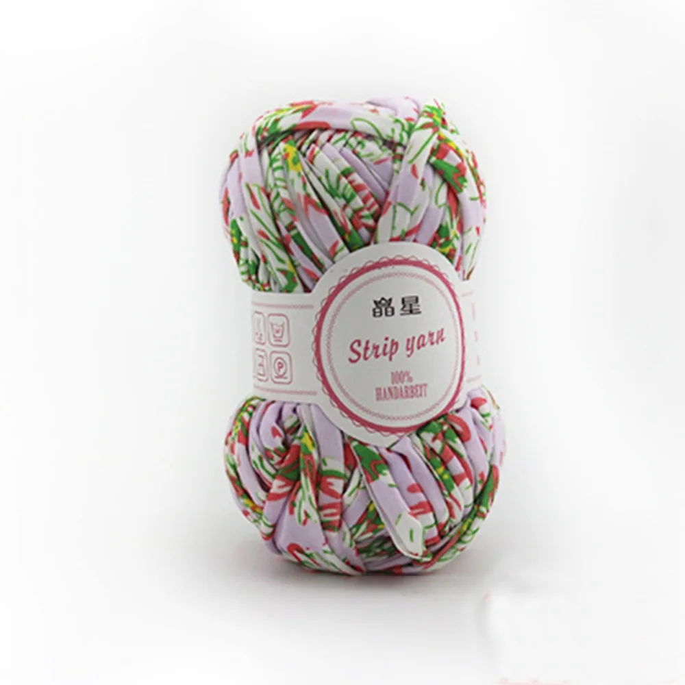Mat Knitted Yarn Printed Flower Colors Hand Knitting Fabric Crochet Cloth Ribbon 500g/lot | Дом и сад