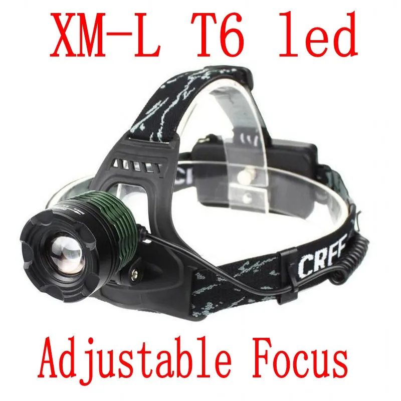 

LED Headlamp 3 Modes Adjustable Focus Zoomable Headlight Waterproof for Outdoor 18650 Rechargeable Batteries Charger