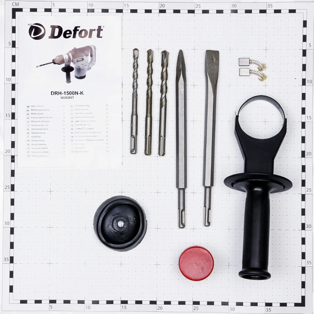 Перфоратор Defort DRH-1500N-K (1500 Вт регулировка скорости 5.5 Дж патрон SDS+ кейс буры) |