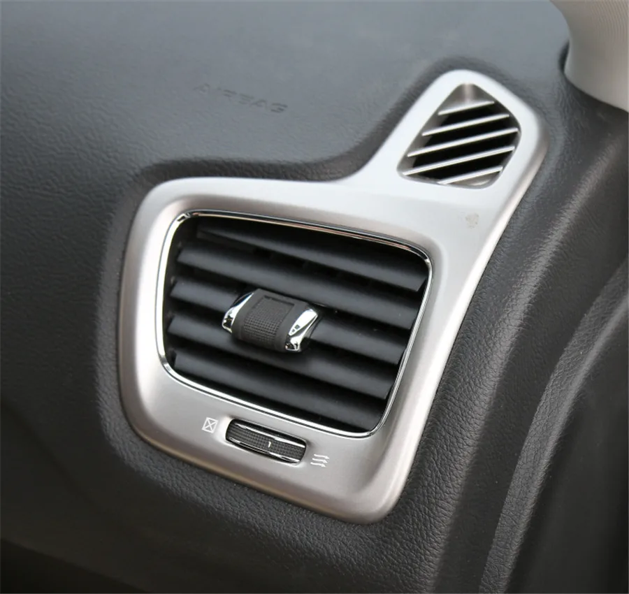 Наклейка на приборную панель автомобиля YAQUICKA, левая/правая сторона, для кондиционера, вентиляционного отверстия, для Jeep Compass 2017 ABS, аксессуар... от AliExpress WW