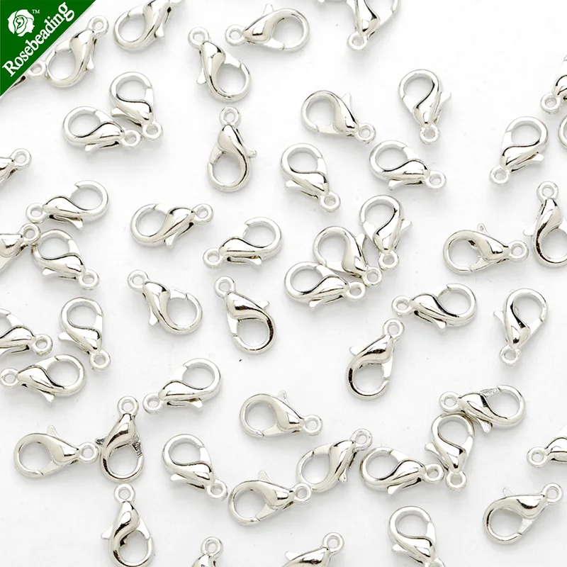 100 шт. 10 мм застежка из цинкового сплава цепная застежки-карабины-100683 | Украшения и