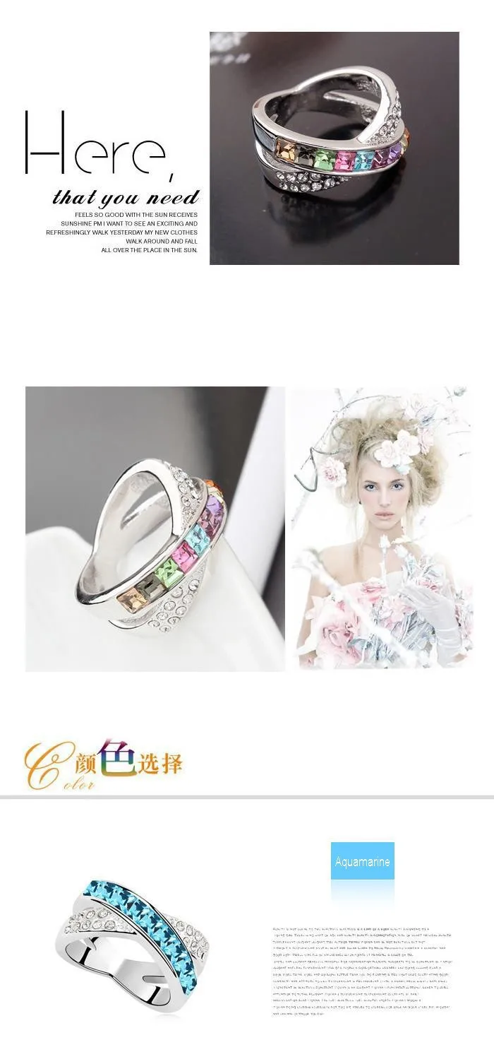 BeBella кольцо на палец с квадратным кристаллом и крестом, с кристаллами Swarovski, бренд, модное ювелирное изделие для женщин и девушек, подарок