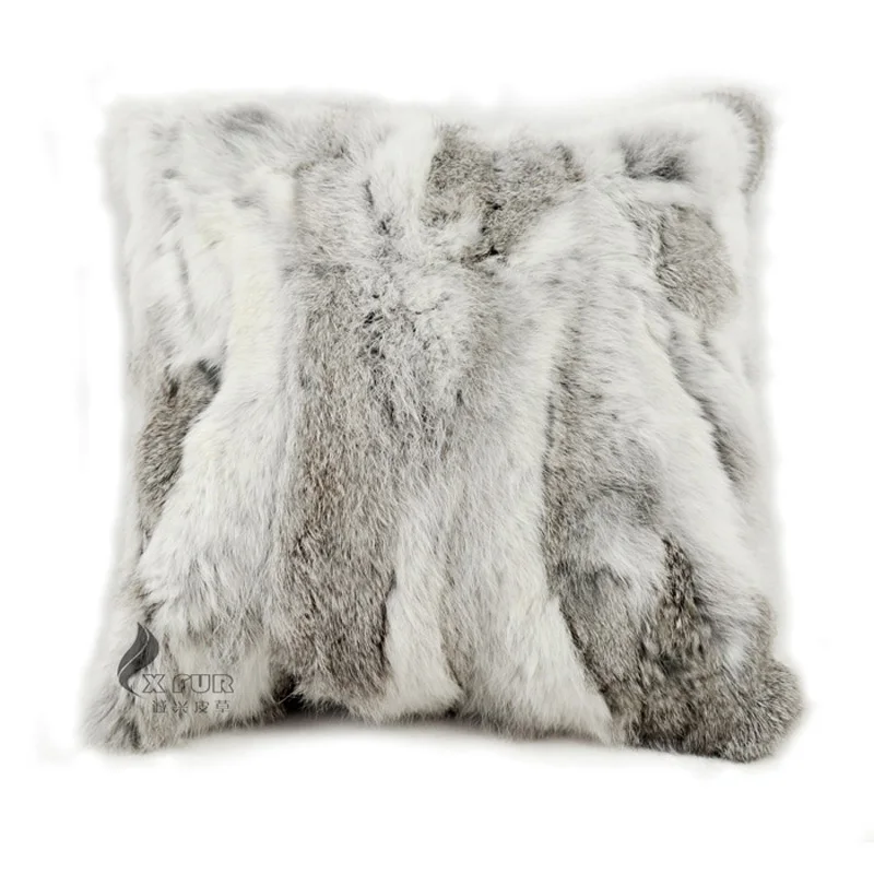 natural grey CX-D-59 40 см x 60 см Белый Цвет Кролик меховая подушка крышка~ Прямая - Цвет: natural grey