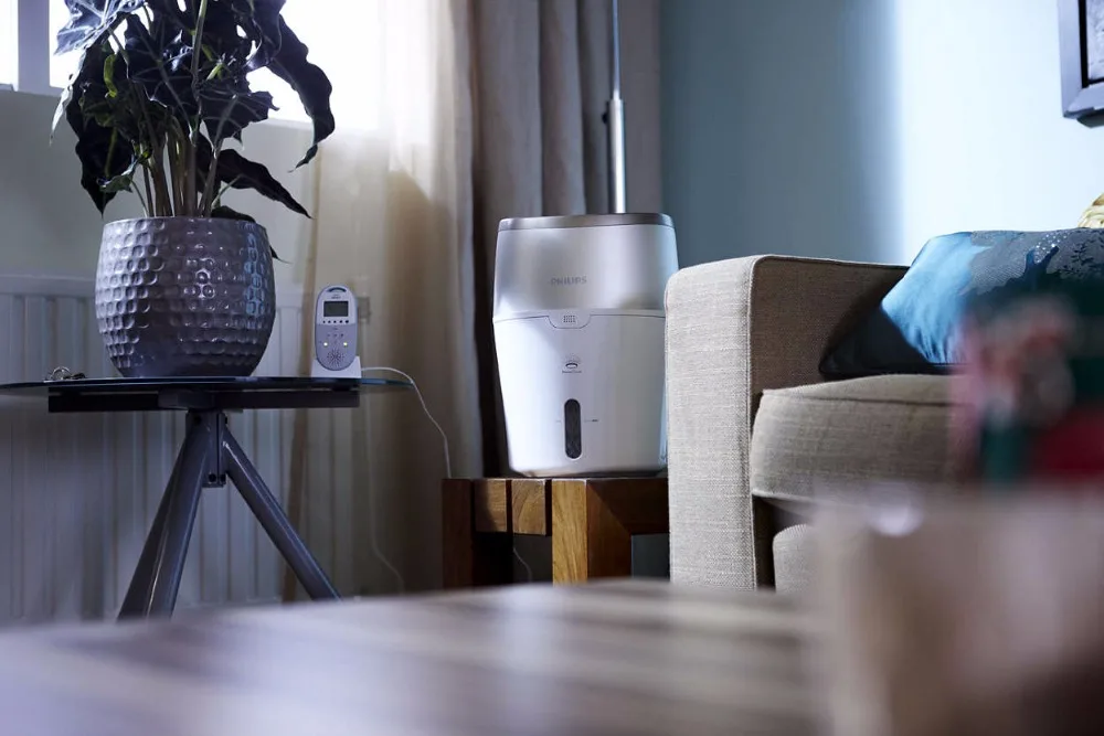 Philips Увлажнитель воздуха с функцией очищения Безопасный и простой в