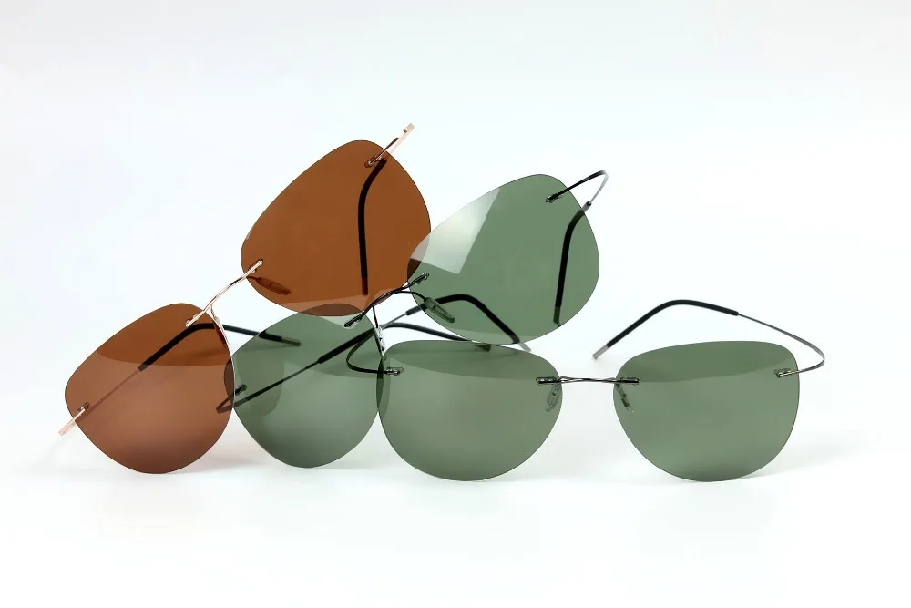 

Подлинный Бренд B Титан ультра светильник без оправы Солнцезащитные очки для женщин поляризационные NV вождения мужские солнцезащитные очк...
