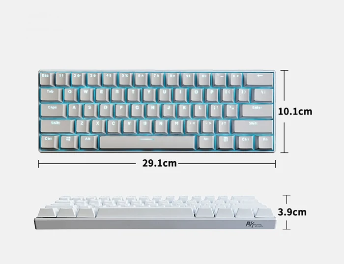 Королевский клудж RK61 мини Портативный 61 Ключ Dual-режим Bluetooth Беспроводной/USB Проводная Механическая клавиатура с подсветкой RK оси/Cherry оси