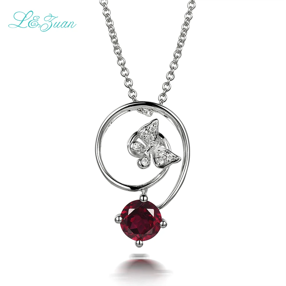 Женская подвеска в виде бабочки I & zuan ожерелье из серебра 925 пробы с красным