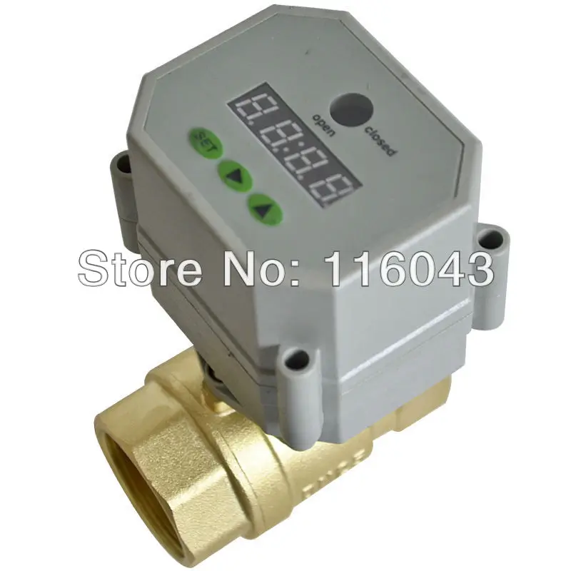 AC110V-230V BSP/NPT 1/2 ''время Управление led моторизованный шаровой клапан для сада воздушный компрессор слива воды воздушный насос воды управление